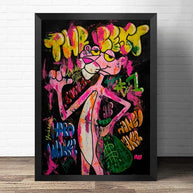 Chic Cartoon Decor - Pink Panther Poster Art-MinimalisticDecor.com