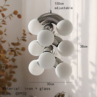 Chrome Metal Glass Globe LED - Glass Ball Light-MinimalisticDecor.com