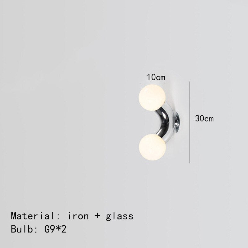 Chrome Metal Glass Globe LED - Glass Ball Light-MinimalisticDecor.com