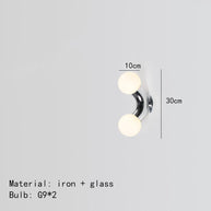 Chrome Metal Glass Globe LED - Glass Ball Light-MinimalisticDecor.com