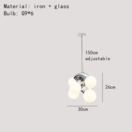 Chrome Metal Glass Globe LED - Glass Ball Light-MinimalisticDecor.com