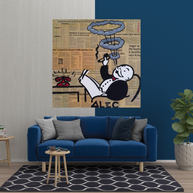 Cigar Hoops: Mr Monopoly Canvas Wall Art-MinimalisticDecor.com