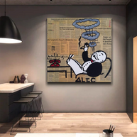 Cigar Hoops: Mr Monopoly Canvas Wall Art-MinimalisticDecor.com