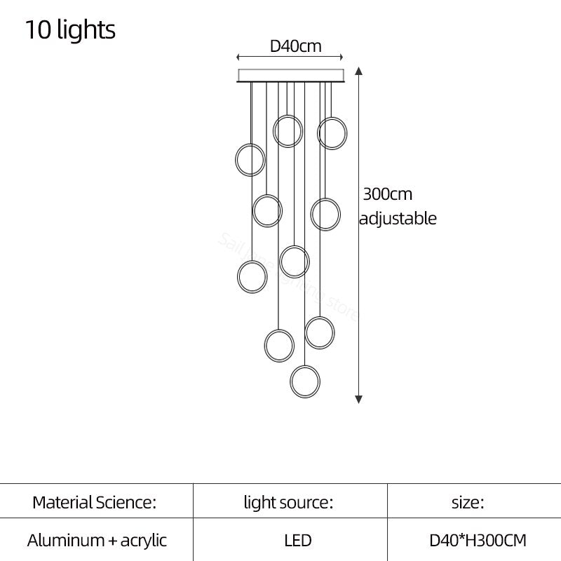 Circle Mingle LED Chandelier Light-MinimalisticDecor.com