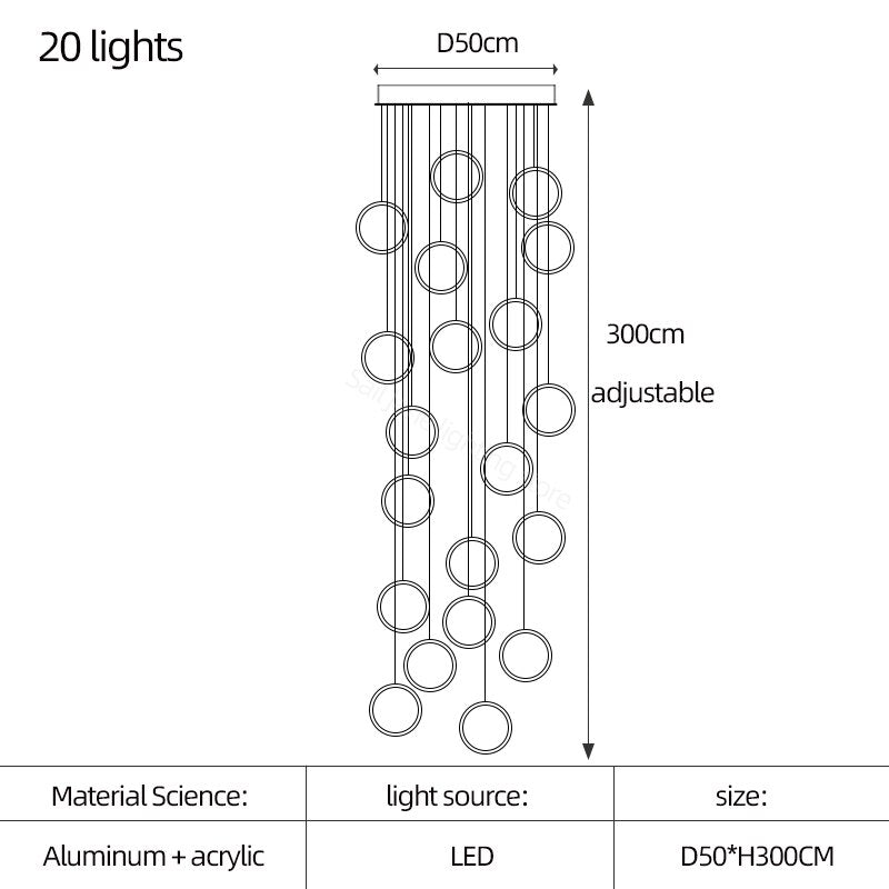 Circle Mingle LED Chandelier Light-MinimalisticDecor.com