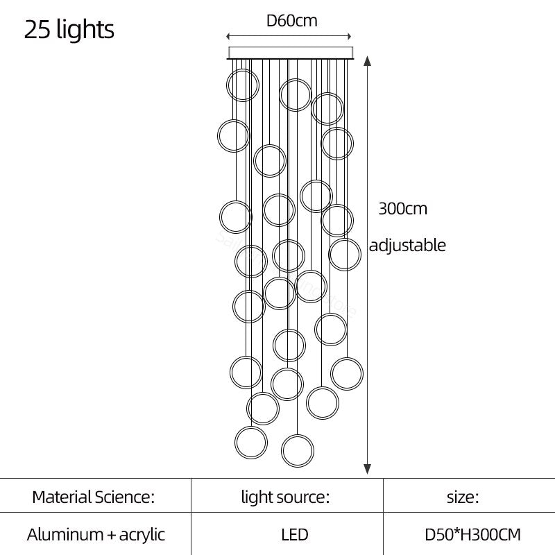 Circle Mingle LED Chandelier Light-MinimalisticDecor.com