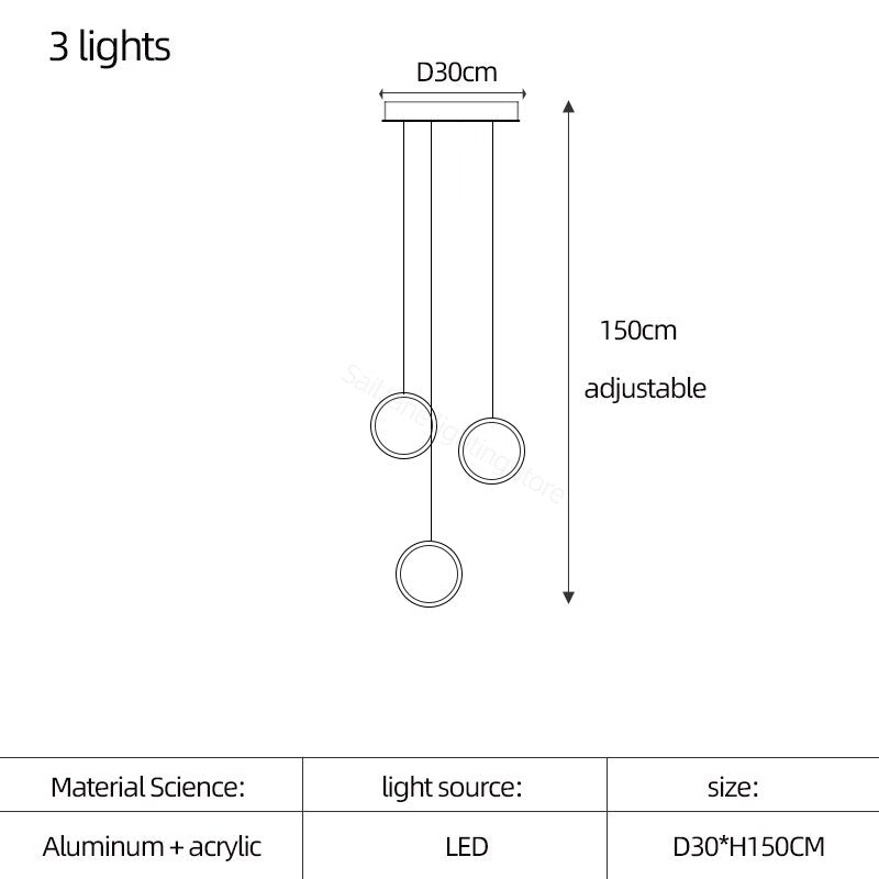Circle Mingle LED Chandelier Light-MinimalisticDecor.com