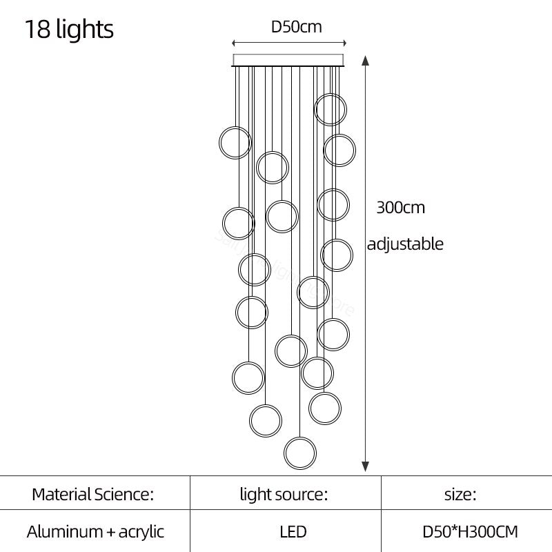 Circle Mingle LED Chandelier Light-MinimalisticDecor.com