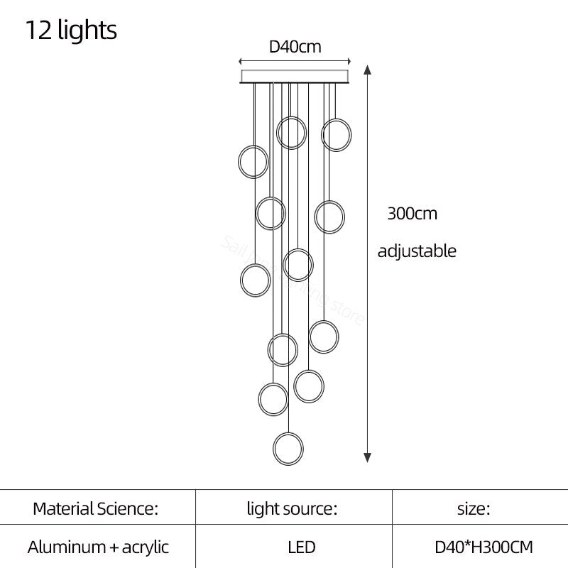 Circle Mingle LED Chandelier Light-MinimalisticDecor.com