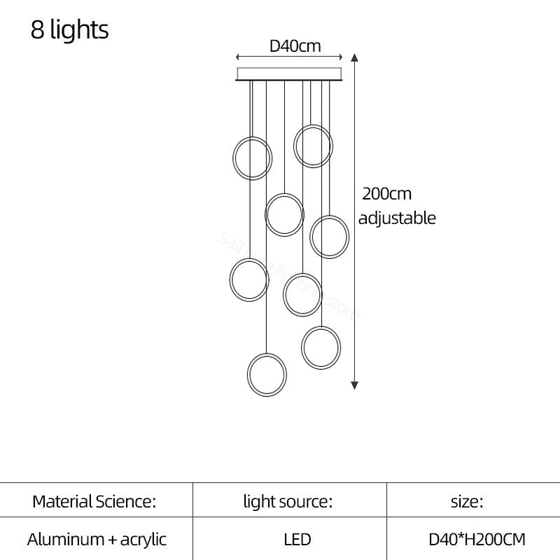 Circle Mingle LED Chandelier Light-MinimalisticDecor.com