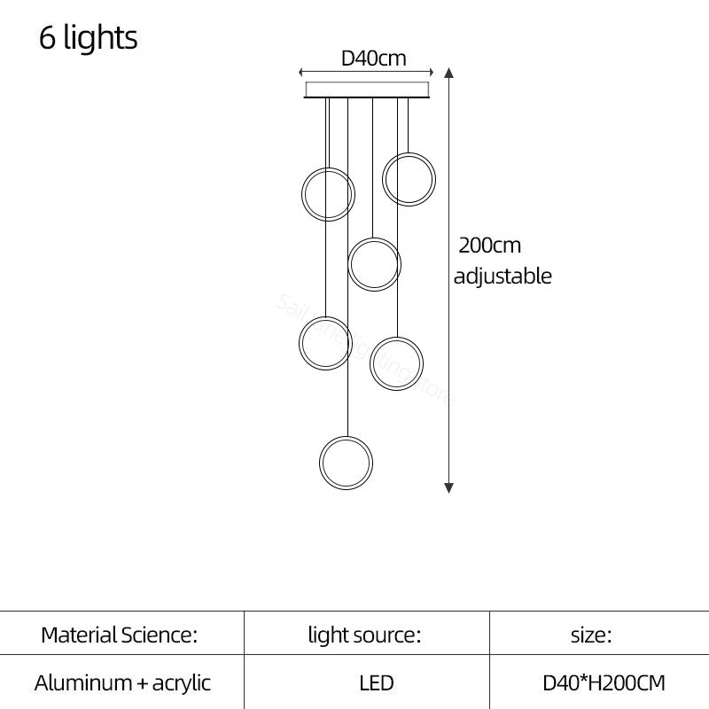 Circle Mingle LED Chandelier Light-MinimalisticDecor.com