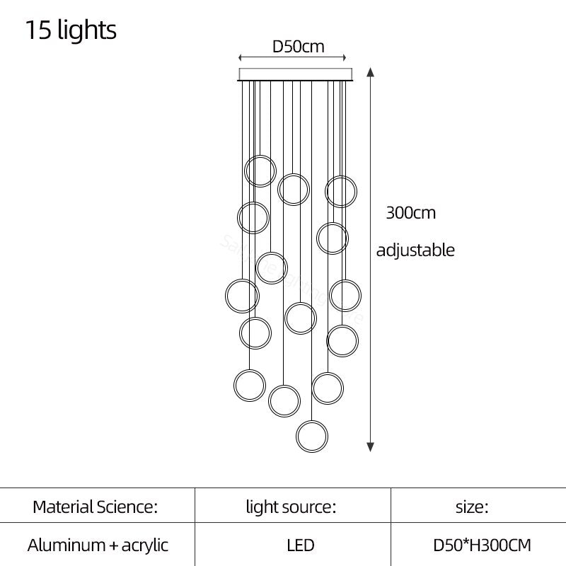 Circle Mingle LED Chandelier Light-MinimalisticDecor.com