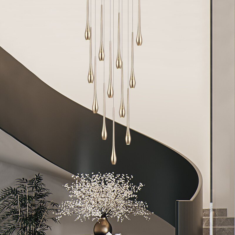 Circular Cone Circular Cone - Staircase Chandelier: Unique Ambience-MinimalisticDecor.com