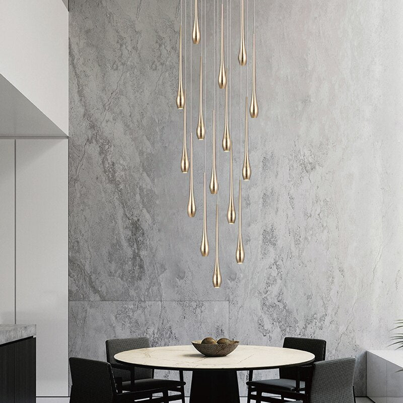 Circular Cone Circular Cone - Staircase Chandelier: Unique Ambience-MinimalisticDecor.com