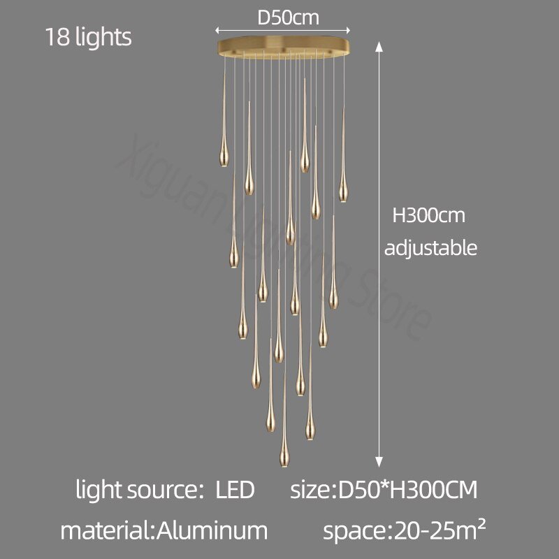 Circular Cone Circular Cone - Staircase Chandelier: Unique Ambience-MinimalisticDecor.com
