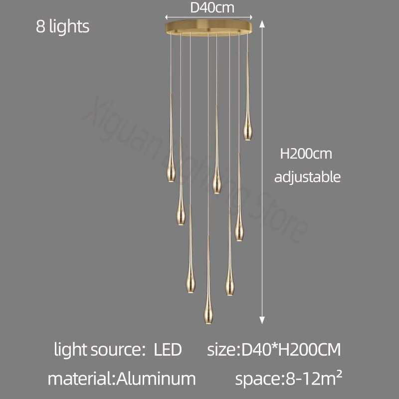 Circular Cone Circular Cone - Staircase Chandelier: Unique Ambience-MinimalisticDecor.com