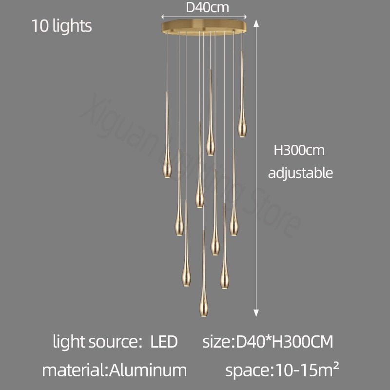 Circular Cone Circular Cone - Staircase Chandelier: Unique Ambience-MinimalisticDecor.com
