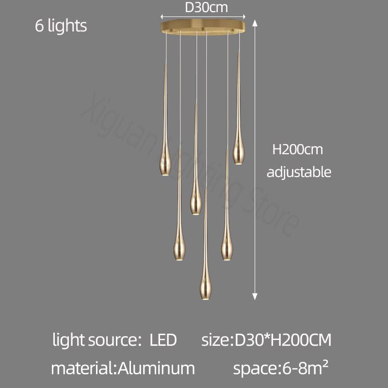 Circular Cone Circular Cone - Staircase Chandelier: Unique Ambience-MinimalisticDecor.com
