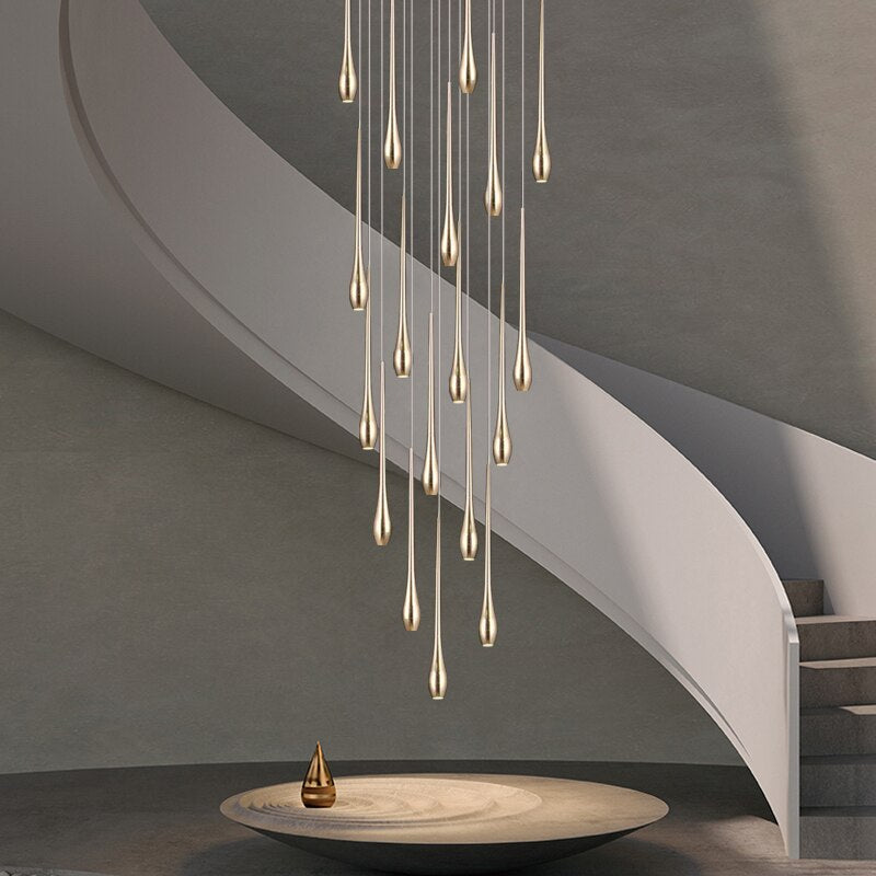Circular Cone Circular Cone - Staircase Chandelier: Unique Ambience-MinimalisticDecor.com