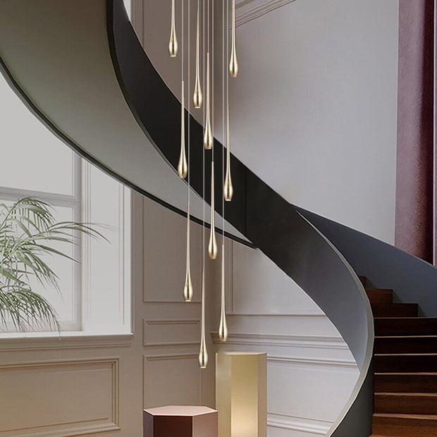 Circular Cone Circular Cone - Staircase Chandelier: Unique Ambience-MinimalisticDecor.com