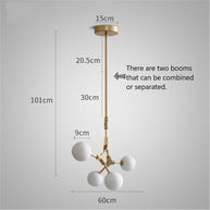 Circular Glass Ball Molecule Chandelier Lighting-MinimalisticDecor.com