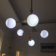 Circular Glass Ball Molecule Chandelier Lighting-MinimalisticDecor.com