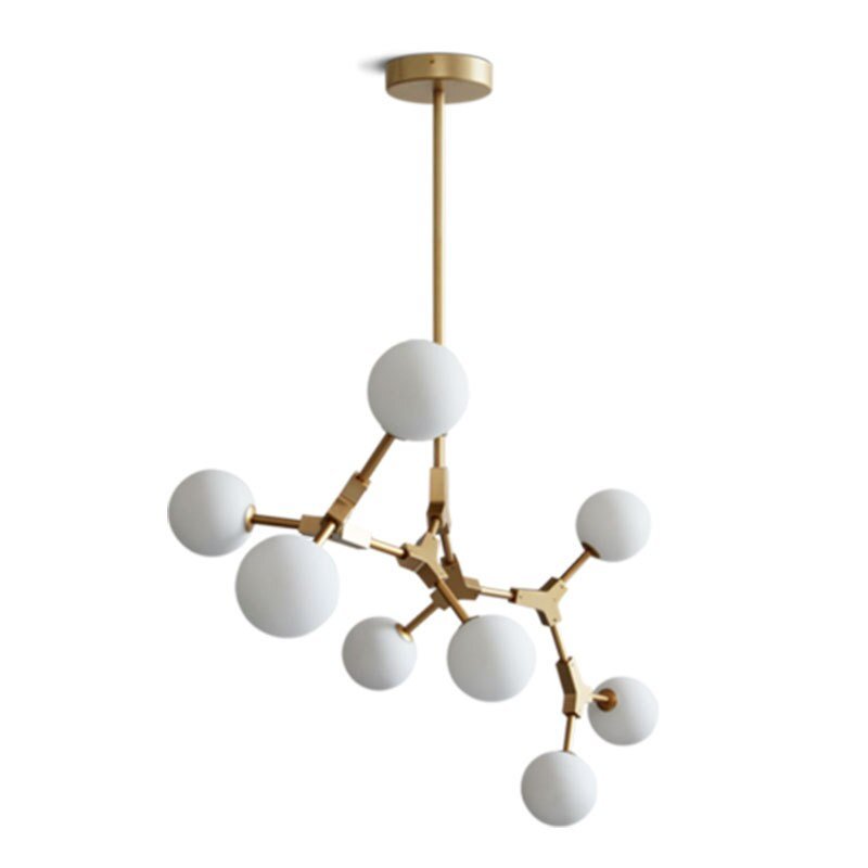 Circular Glass Ball Molecule Chandelier Lighting-MinimalisticDecor.com