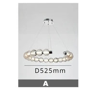 Circular Ring Chrome LED Pearl Chandelier-MinimalisticDecor.com