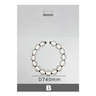 Circular Ring Chrome LED Pearl Chandelier-MinimalisticDecor.com