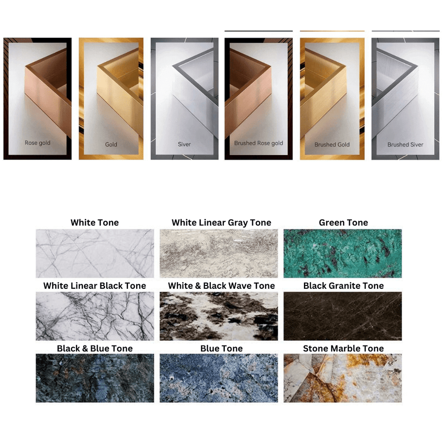 Classic Marble & Gold Texture Dining Table-MinimalisticDecor.com