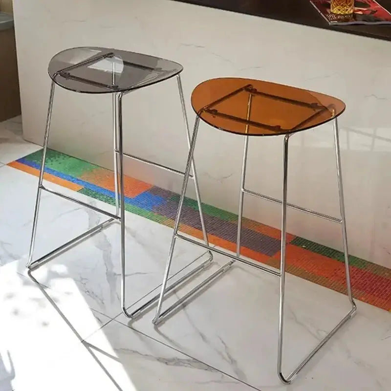 ClearView Acrylic Bar Stool – Transparent Minimalism for Modern Spaces-MinimalisticDecor.com