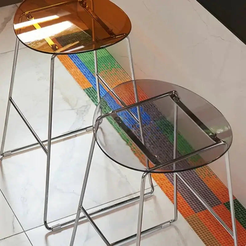 ClearView Acrylic Bar Stool – Transparent Minimalism for Modern Spaces-MinimalisticDecor.com