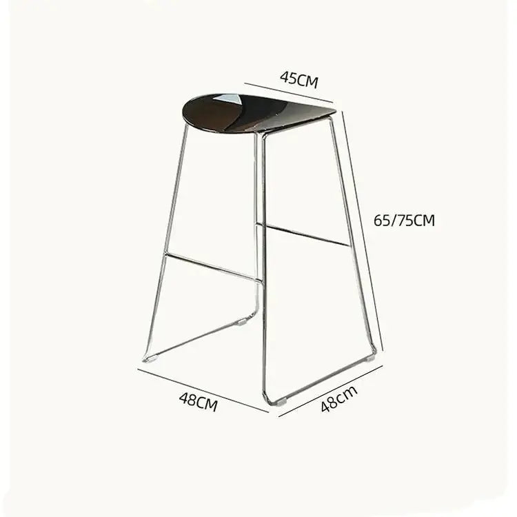 ClearView Acrylic Bar Stool – Transparent Minimalism for Modern Spaces-MinimalisticDecor.com