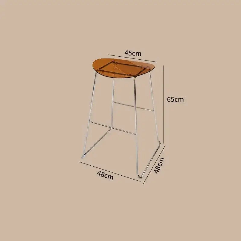 ClearView Acrylic Bar Stool – Transparent Minimalism for Modern Spaces-MinimalisticDecor.com
