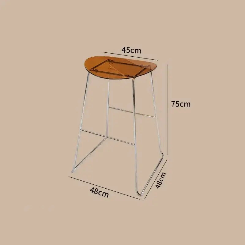 ClearView Acrylic Bar Stool – Transparent Minimalism for Modern Spaces-MinimalisticDecor.com