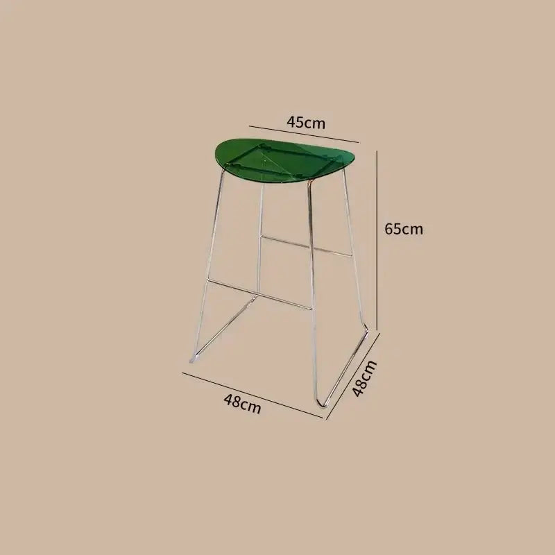 ClearView Acrylic Bar Stool – Transparent Minimalism for Modern Spaces-MinimalisticDecor.com