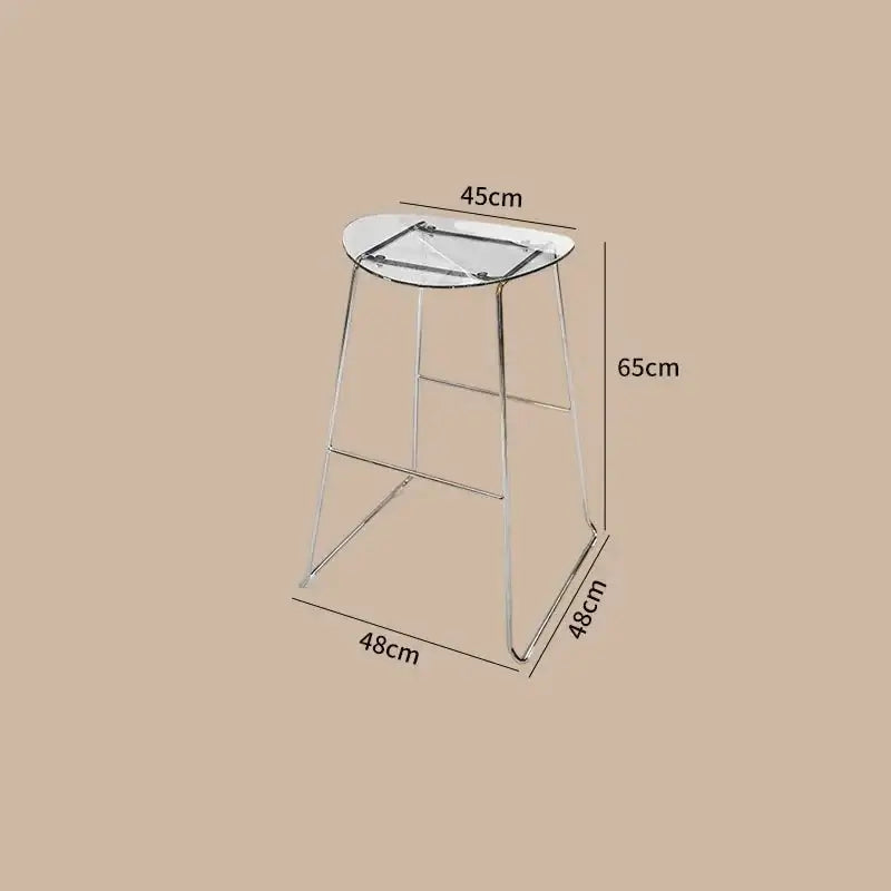 ClearView Acrylic Bar Stool – Transparent Minimalism for Modern Spaces-MinimalisticDecor.com