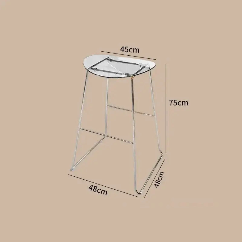 ClearView Acrylic Bar Stool – Transparent Minimalism for Modern Spaces-MinimalisticDecor.com