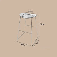 ClearView Acrylic Bar Stool – Transparent Minimalism for Modern Spaces-MinimalisticDecor.com