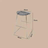 ClearView Acrylic Bar Stool – Transparent Minimalism for Modern Spaces-MinimalisticDecor.com