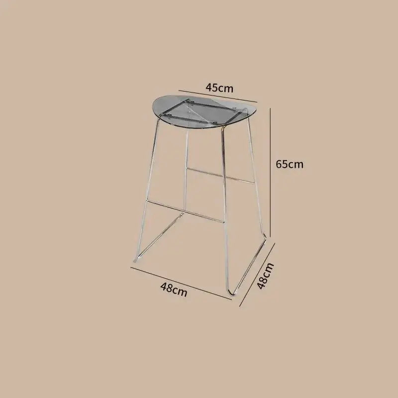 ClearView Acrylic Bar Stool – Transparent Minimalism for Modern Spaces-MinimalisticDecor.com
