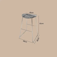 ClearView Acrylic Bar Stool – Transparent Minimalism for Modern Spaces-MinimalisticDecor.com