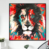 Colourful Monkey Lion Canvas Wall Art-MinimalisticDecor.com