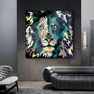 Colourful Monkey Lion Canvas Wall Art-MinimalisticDecor.com