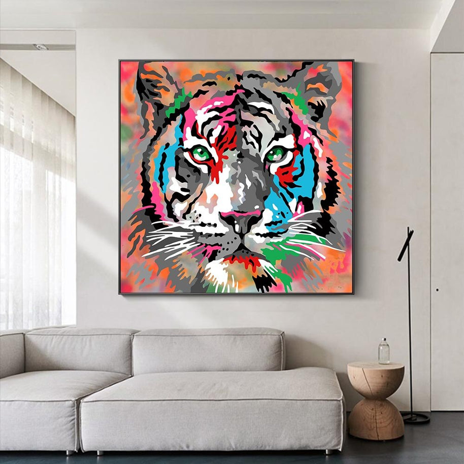 Colourful Monkey Lion Canvas Wall Art-MinimalisticDecor.com
