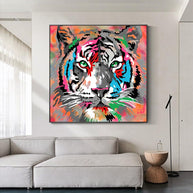 Colourful Monkey Lion Canvas Wall Art-MinimalisticDecor.com