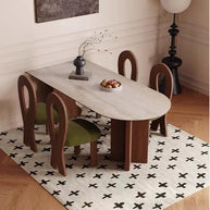 Comedor Solid Wood & Slab Dining Table Set – Strength & Elegance-MinimalisticDecor.com