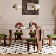 Comedor Solid Wood & Slab Dining Table Set – Strength & Elegance-MinimalisticDecor.com