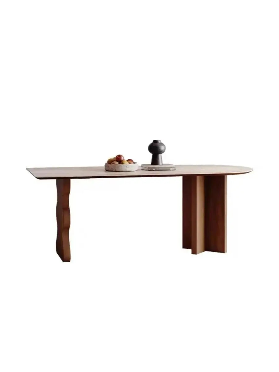 Comedor Solid Wood & Slab Dining Table Set – Strength & Elegance-MinimalisticDecor.com