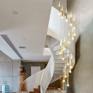 Cone Tubes Staircase Chandelier-MinimalisticDecor.com